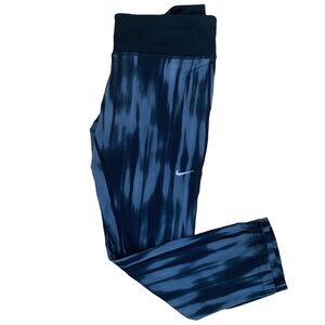 Nike Black Grey Cropped Running Tights Leggings Women’s Size Small